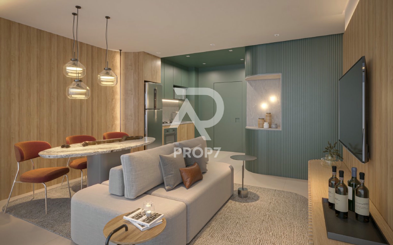 Studio 36,9 m² no Poema Liberdade