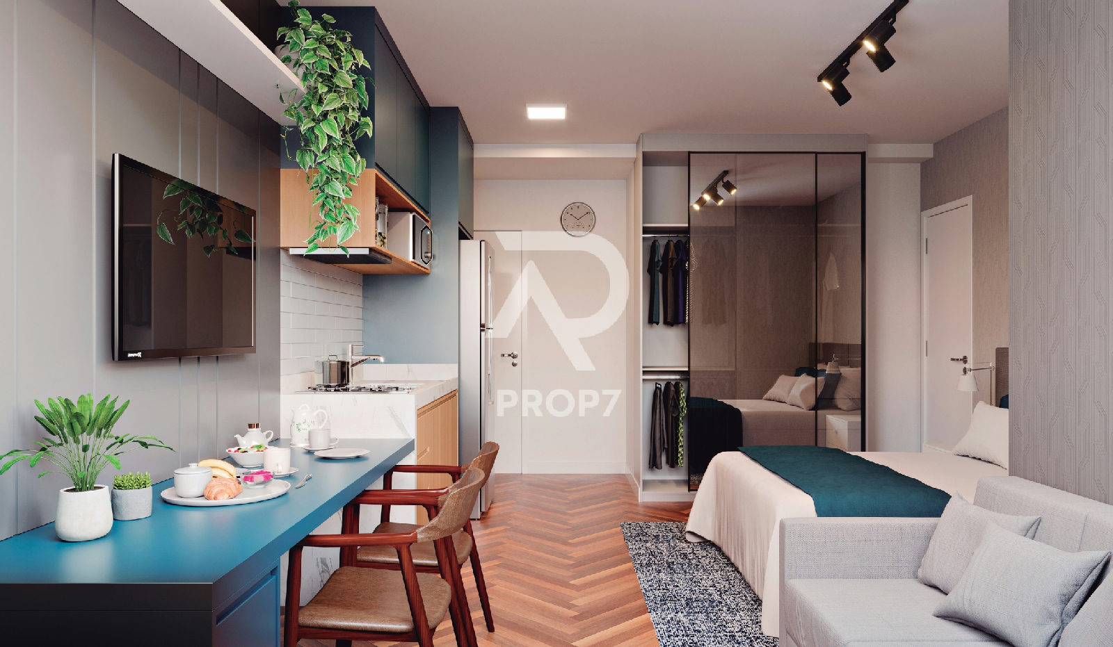 Studio 32,9 m² no Mitz Memorial