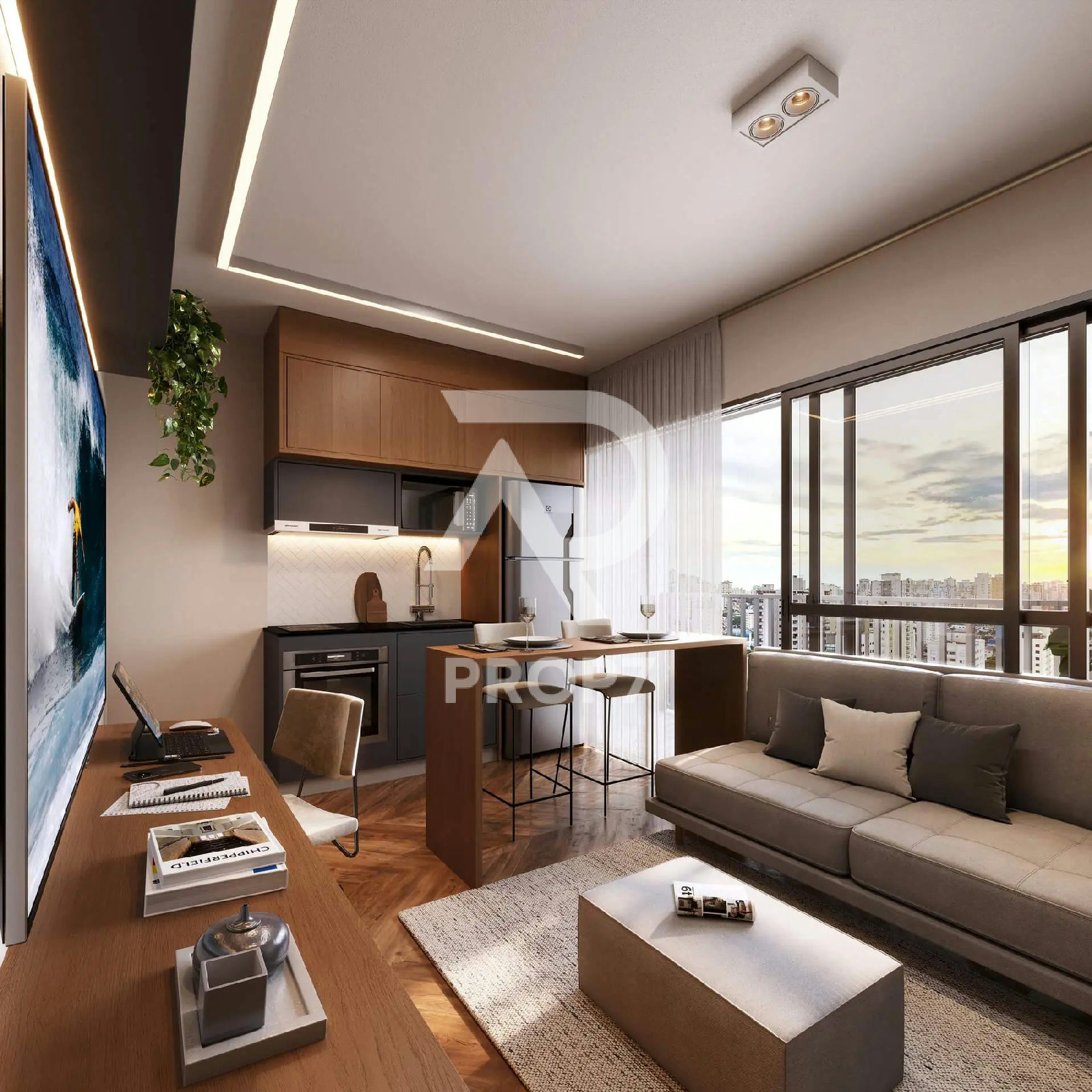 Studio 34,2 m² no Urbanpark Aclimação